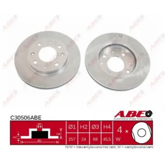 ABE C30506ABE - Jeu de 2 disques de frein avant