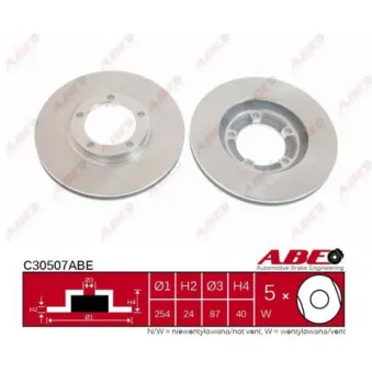 ABE C30507ABE - Jeu de 2 disques de frein avant