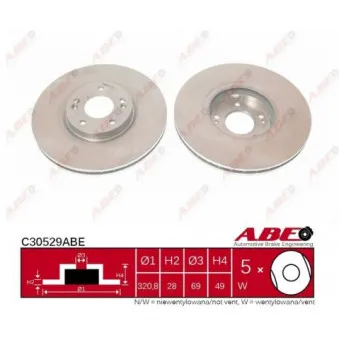 Jeu de 2 disques de frein avant ABE OEM A52-2512