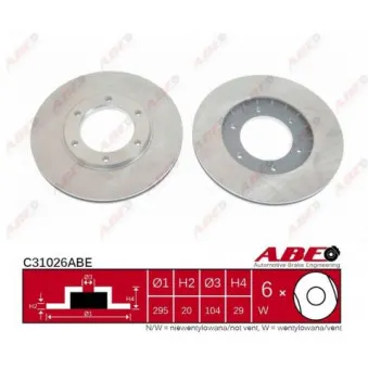 ABE C31026ABE - Jeu de 2 disques de frein avant