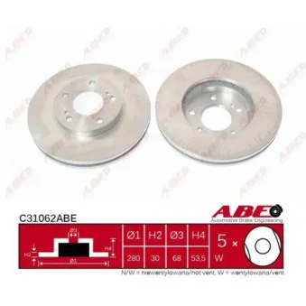 ABE C31062ABE - Jeu de 2 disques de frein avant