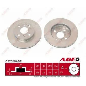 ABE C32059ABE - Jeu de 2 disques de frein avant