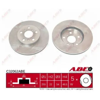 ABE C32062ABE - Jeu de 2 disques de frein avant