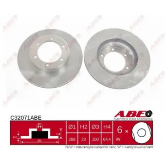 ABE C32071ABE - Jeu de 2 disques de frein avant