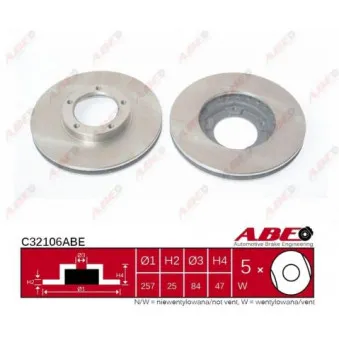 ABE C32106ABE - Jeu de 2 disques de frein avant