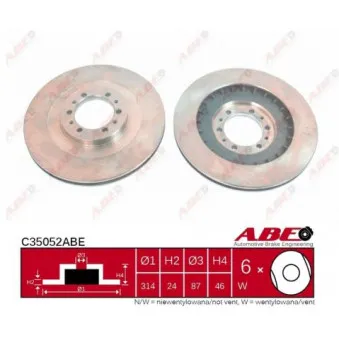 ABE C35052ABE - Jeu de 2 disques de frein avant