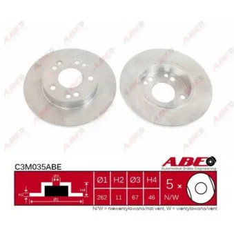 ABE C3M035ABE - Jeu de 2 disques de frein avant