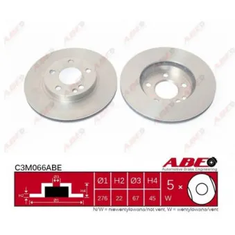 ABE C3M066ABE - Jeu de 2 disques de frein avant
