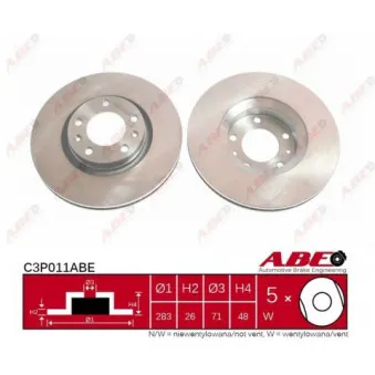 ABE C3P011ABE - Jeu de 2 disques de frein avant
