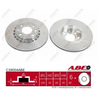 ABE C3X004ABE - Jeu de 2 disques de frein avant