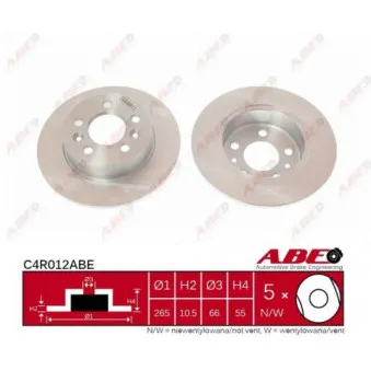 ABE C4R012ABE - Jeu de 2 disques de frein arrière