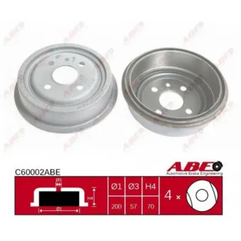 ABE C60002ABE - Tambour de frein