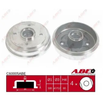 ABE C60005ABE - Tambour de frein