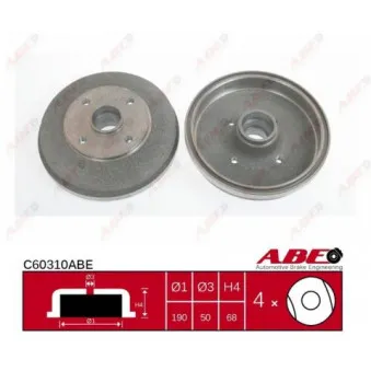 ABE C60310ABE - Tambour de frein