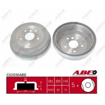 ABE C62030ABE - Tambour de frein