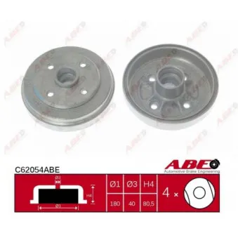 ABE C62054ABE - Tambour de frein