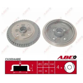 ABE C63004ABE - Tambour de frein