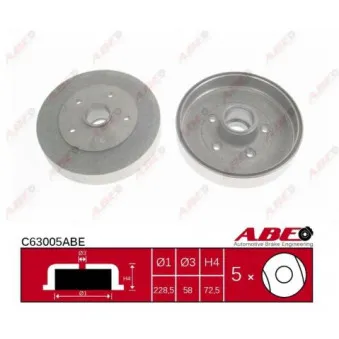ABE C63005ABE - Tambour de frein