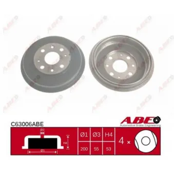 ABE C63006ABE - Tambour de frein