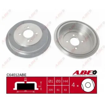 ABE C64012ABE - Tambour de frein