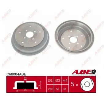 ABE C68004ABE - Tambour de frein