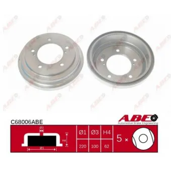 ABE C68006ABE - Tambour de frein