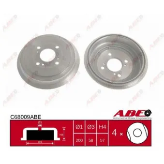 ABE C68009ABE - Tambour de frein
