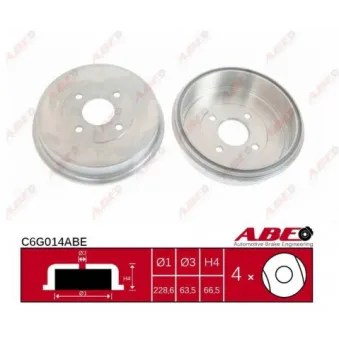 ABE C6G014ABE - Tambour de frein