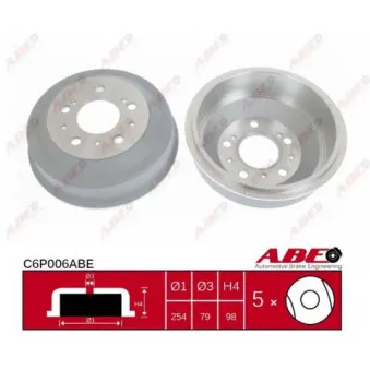 ABE C6P006ABE - Tambour de frein