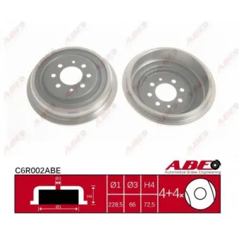 ABE C6R002ABE - Tambour de frein
