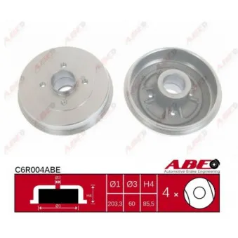 ABE C6R004ABE - Tambour de frein