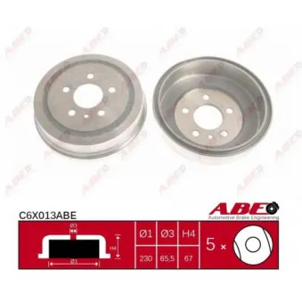 ABE C6X013ABE - Tambour de frein