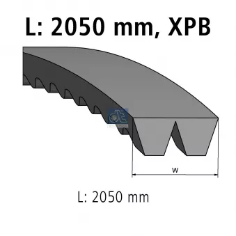 Jeu de courroies trapézoïdales DT OEM 0129975792