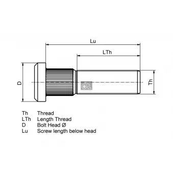 Boulon de roue DT 7.32109
