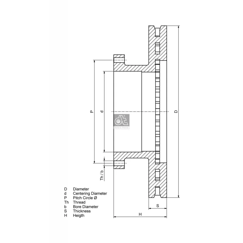 Jeu de 2 disques de frein avant DT 7.36041 - Visuel 1