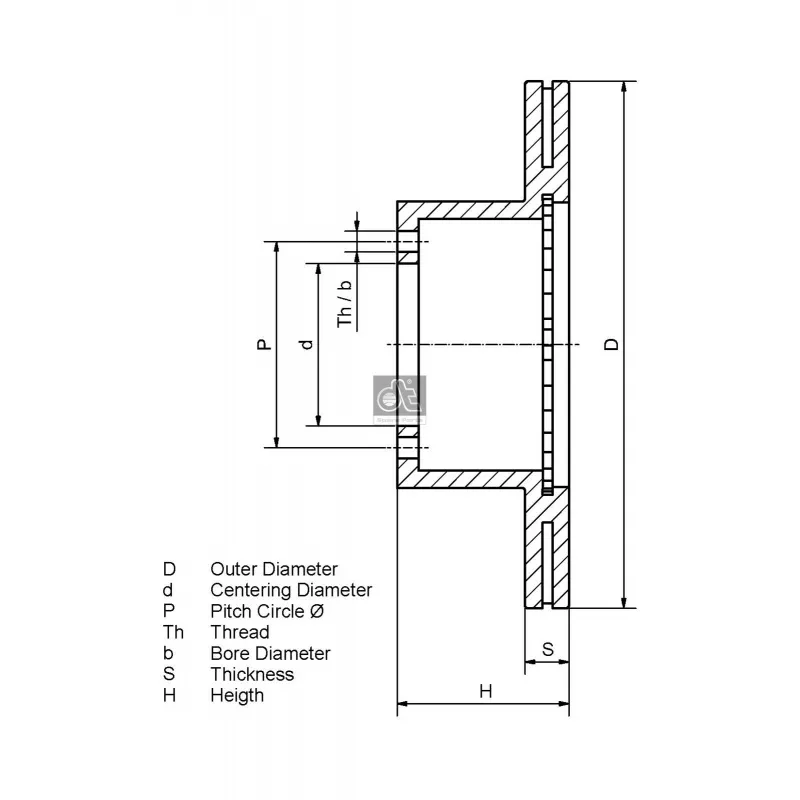 Jeu de 2 disques de frein arrière DT 7.36126 - Visuel 1