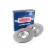 BORG & BECK BBD4383 - Jeu de 2 disques de frein avant