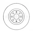 BORG & BECK BBD4544 - Jeu de 2 disques de frein avant