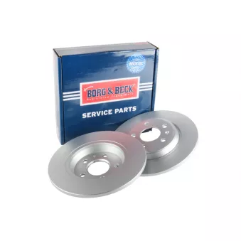 Jeu de 2 disques de frein arrière BORG & BECK OEM 8K0615601B
