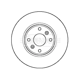 Jeu de 2 disques de frein avant BORG & BECK OEM 7701208848