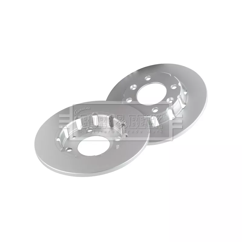 Jeu de 2 disques de frein arrière BORG & BECK BBD5637 - Visuel 1