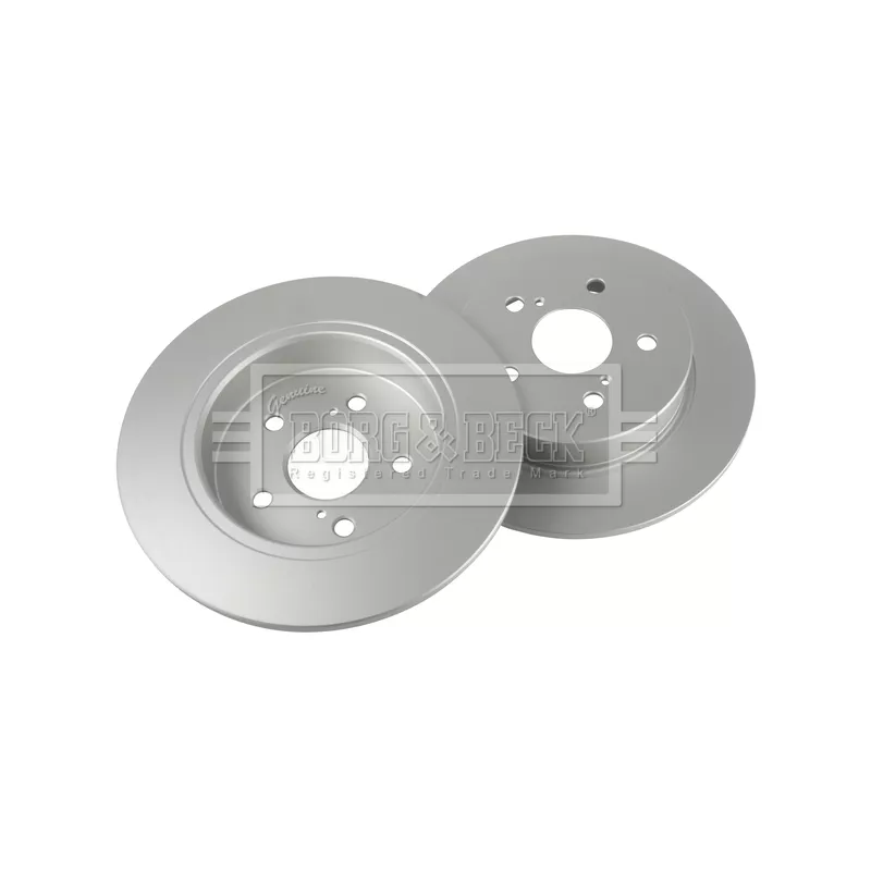 Jeu de 2 disques de frein arrière BORG & BECK BBD5665 - Visuel 1