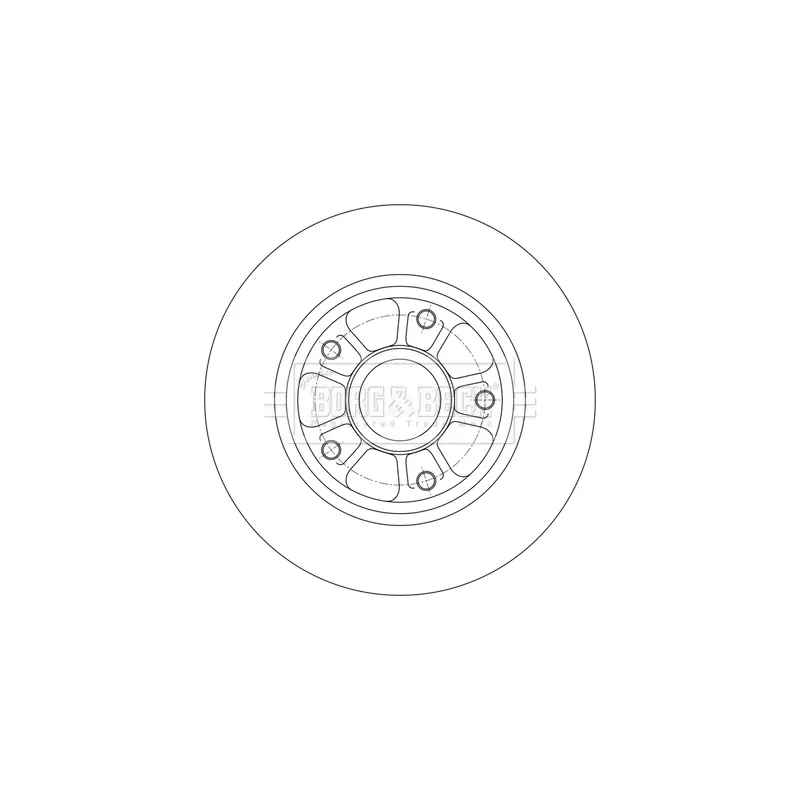 Jeu de 2 disques de frein arrière BORG & BECK BBD6150S - Visuel 2