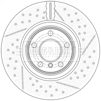 Jeu de 2 disques de frein arrière BORG & BECK OEM 34206797598
