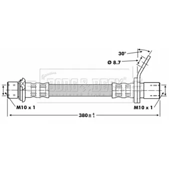 Flexible de frein BORG & BECK OEM 9008094067