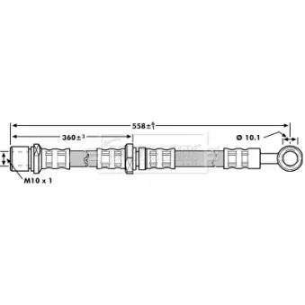 Flexible de frein BORG & BECK BBH7190