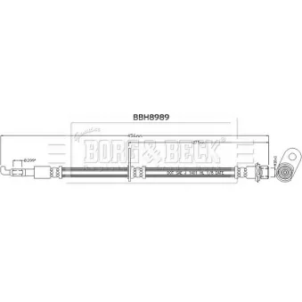 BORG & BECK BBH8989 - Flexible de frein