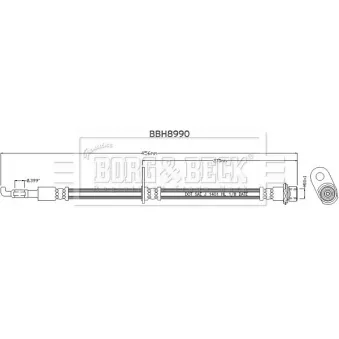 BORG & BECK BBH8990 - Flexible de frein