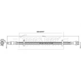 BORG & BECK BBH8997 - Flexible de frein
