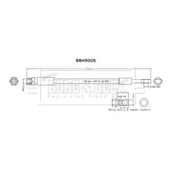 BORG & BECK BBH9005 - Flexible de frein